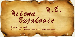 Milena Bujaković vizit kartica